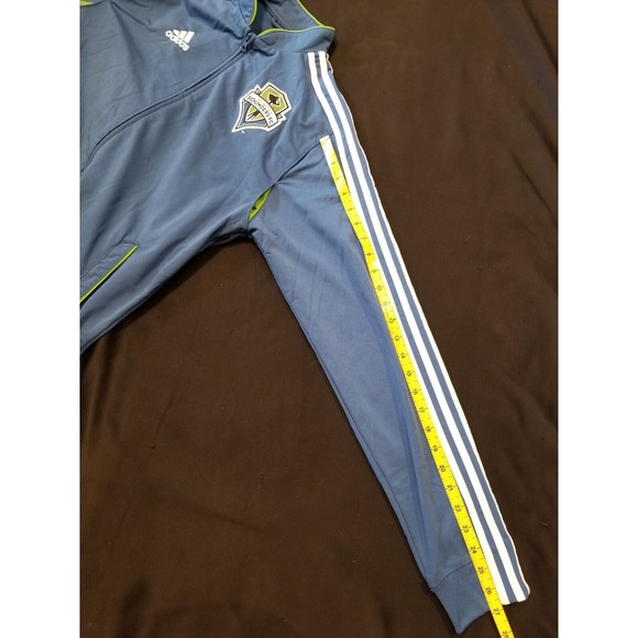 VTG ADIDAS Climalite SEATTLE SOUNDERS FC Training Zip Track Jacket Jersey Medium - Picture 11 of 11